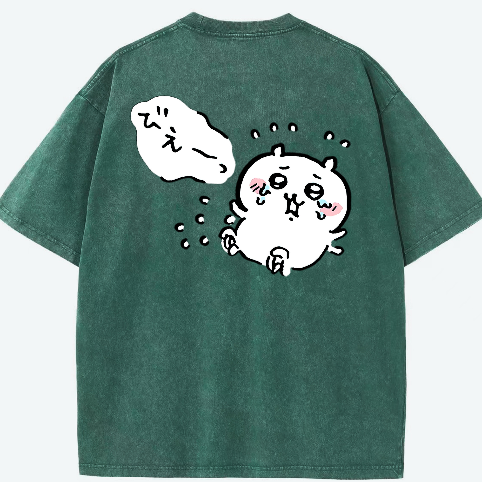 （画像用） ちいかわ ちいかわ Chii-kawa chiikawa 綿100% ヴィンテージ風 半袖Tシャツ（背面プリント）